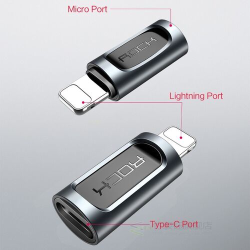 Phone Adapter Type-c Micro to Lighting for iPhone 6 7 8 X Ch