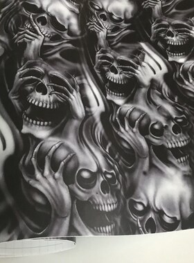 ORINO Car Wrap Graffiti Skull Sticker Camo Sticker Bomb Vin