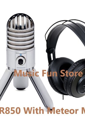 Meteor Mic SB Studio Condenser Microphone and SR850 Headphon