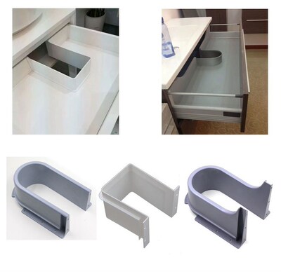 Plastic U Shape Sink Drawer Kitchen Bath Furniture Cabinet R