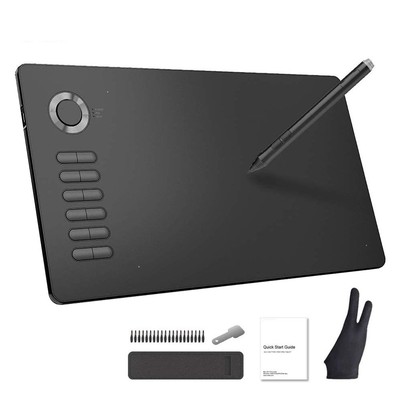 VEIKK A15 Drawing Tablet 10x6 inch Graphic Pen Pad with Batt