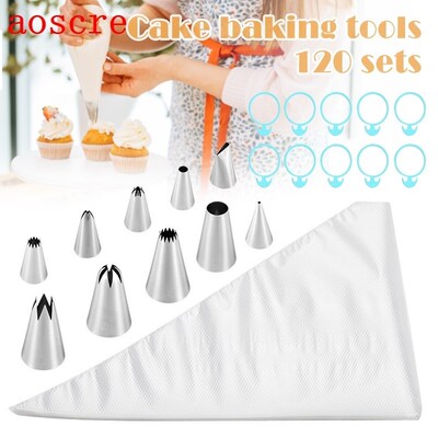120pcs Baking Supplies Kit DIY Cake Cupcake Decorating Icing