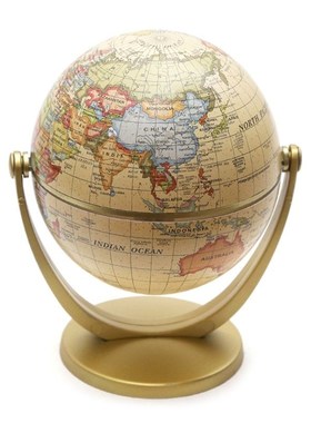 Vintage English Edition Globe World Map Decoration Earth Gl