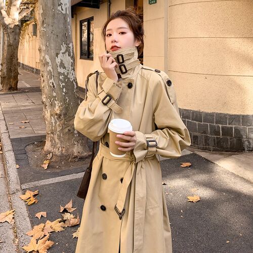 Brand New Spring Autumn Women Trench Coat Long Double-Breast