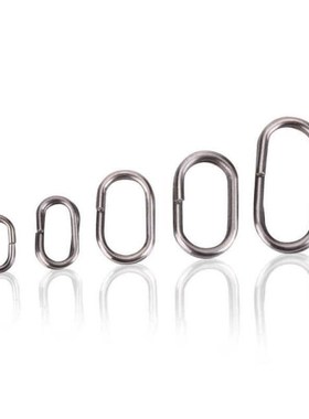 100Pcs Stainless Steel Oval Split Rings  Snap Carp Fishing T