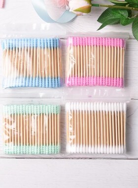 100Pcs/lot Hot Sale Cosmetic Cotton Swab Stick Double Head E