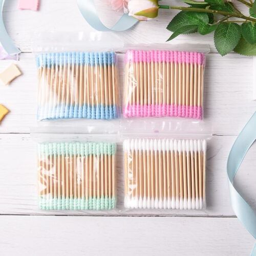100Pcs/lot Hot Sale Cosmetic Cotton Swab Stick Double Head E
