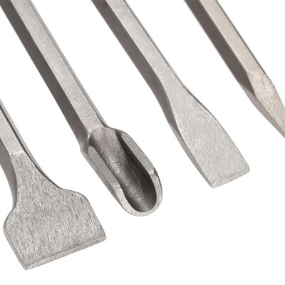 New 7Pcs Sds Plus Chisel Set Point Groove Gouge Flat Chisels