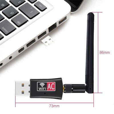 USB Wifi Adapter AC600 Dual Band 600Mbps Network Card Receiv