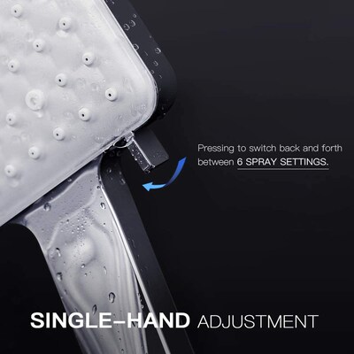 Newentor Square Shower Head Set With 1.5m Hose Lightweight