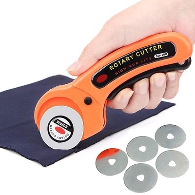 45mm Rotary Cutter Sewing with 5PCS 45mm Blades Round Cloth