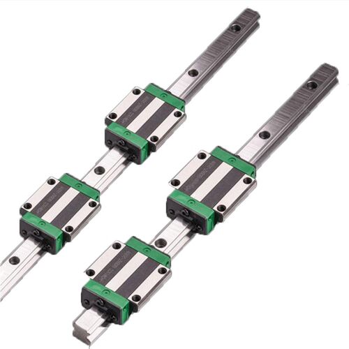 2PCS HGR15 Linear Guide Rail 100mm to 300mm + 4PCS Slide Bea