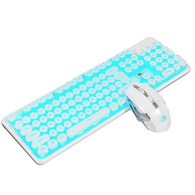 2400DPI Wireless Rechargeable Gaming Mechanical Keyboard 104