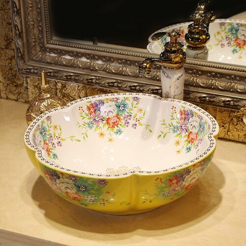 European-style Home Ceramic Counter Top Wash Basin High-qual