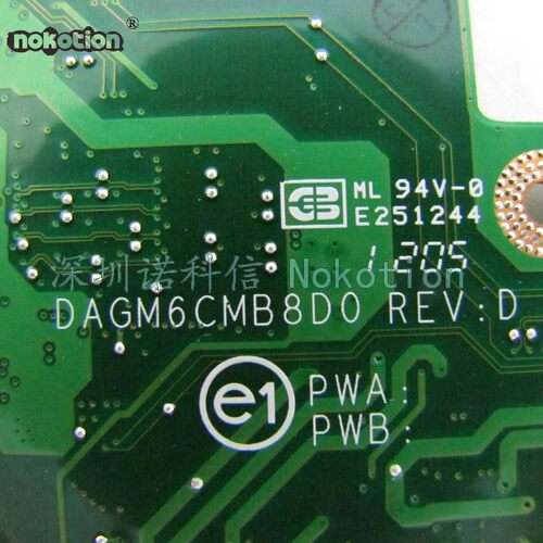 DAGM6CMB8D0 CN-0714WC 0714WC Main board For board XPS 15 L50