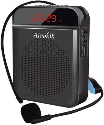 Aivokik Portable Voice Amplifier with Microphone Headset Wir