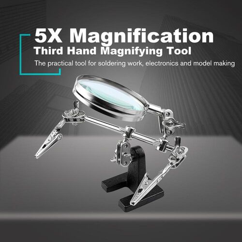 2020 Helping Third Hand Tool Soldering Stand With 5X Welding