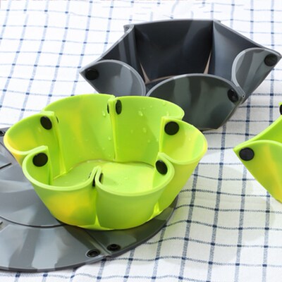 Silicone Folding Bowl Adult Kid Food Container Portable Trav