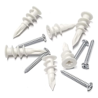 Plasterboard Anchor 140pcs 15*33 mm Drywall Nylon Ribbed Anc