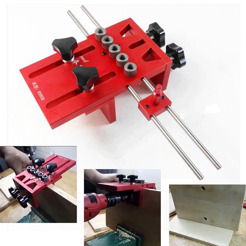 Log Tenon Hole Punch Combo 3 in 1 Drilling Guide Kit High Pr