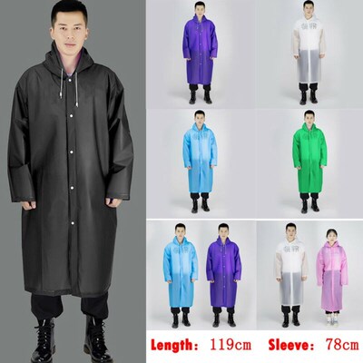Durable Mens Womens One piece Waterproof Jacket Rain Coat H