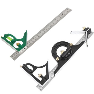 3 In 1 Square Angle Ruler Set High Precision Protractor Meas