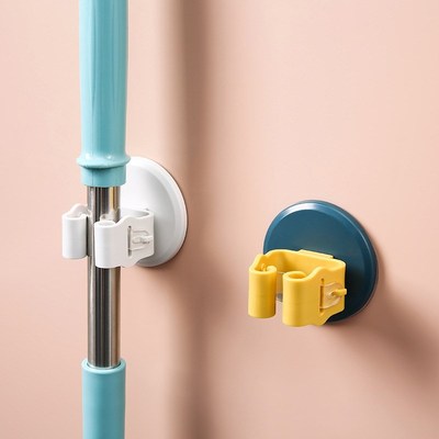 1Pc Mop Broom Holder Wall Mounted Mop Holder Household Adhes