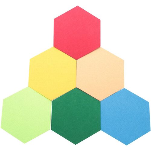 6 Pack Hexagon Felt Pin Board Self Adhesive Bulletin Memo