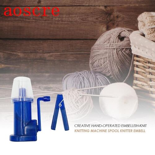 DIY Hand-operated Embellish-Knit Knitting Machine Spool Knit