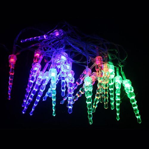 New 5M 28 LED Waterproof RGB Icicle Pendants String Lights O