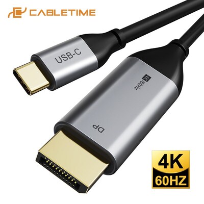 Cabletime USB C to DisplayPort 4K 60Hz Cable Thunderbolt 3