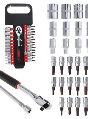Ratchet Wrenches 27pcs 1/4-Inch Socket Wrench 14 Batches Of