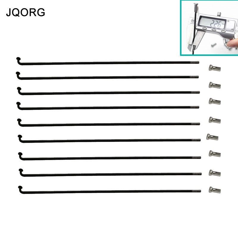 13G Electric Bicycle Spokes  Hub Motor Black Color 2.26mm J-