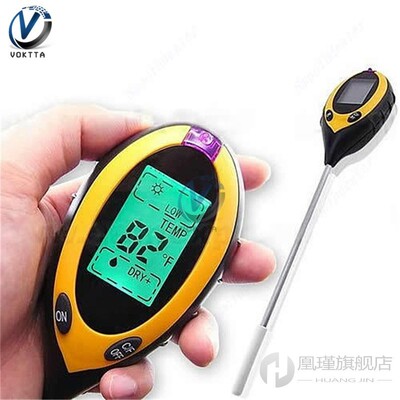 4 IN 1 Digital PH Meter Soil Moisture Monitor Temperature Su