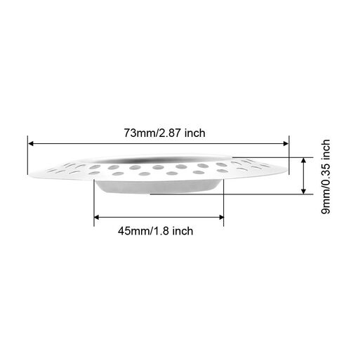 6 Pcs Kitchen Sink Garbage Strainer,  1.8 Inch Rim Stainless