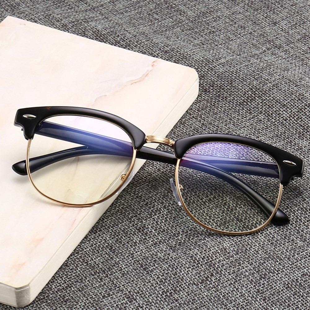 Women Men Blue Light Blocking Spectacles Anti Eyestrain Deco