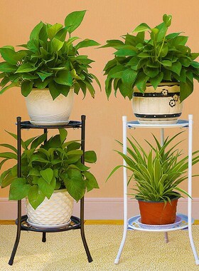 2 Tier 24x30x35cm Metal Plant Stand Flower Rack Pot Storage