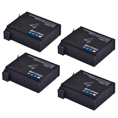 4Pcs 1680mAh AHDBT 401 Battery akku for Gopro Hero 4 Batter