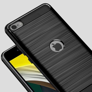 For iPhone SE 2 Case Carbon Fiber Cover Shockproof Phone Ca