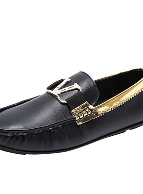 AGSan Men Casual Natural Leather Loafers Winter Shoes Genui