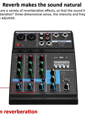 Professional bluetooth 5.0 4 Channels DJ Mixer Sound Mixing