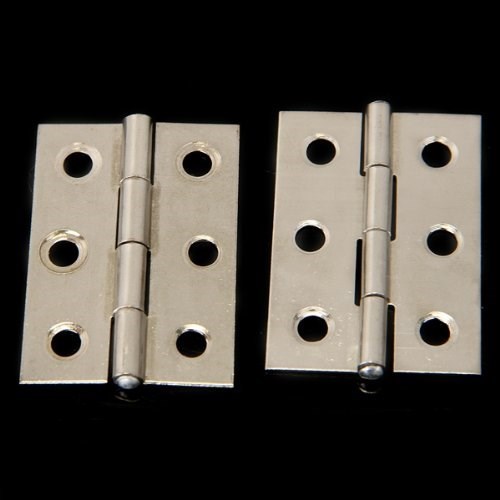 CLOS 2pcs Stainless Steel 2 Inch 4.4x3.1cm Cabinet Door Hing