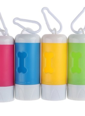 1pc Dog Poop Bags Dispenser LED Light Waste Bag Dispenser Fi