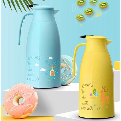 Large Capacity Cute Cartoon Double Wall Glass Vacuum Flask T