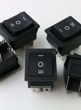 Rectangular Latching Rocker Switch 3 Position  ON-OFF-ON 6 P