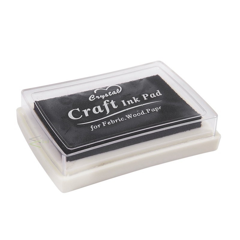 Black Ink Pad Inkpad Rubber Stamp  Print Craft Non-Toxic Bab