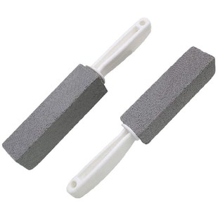 Pumice Stone, Toilet Cleaning Tool, with Stained Handle and