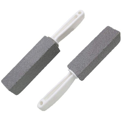 Pumice Stone, Toilet Cleaning Tool, with Stained Handle and