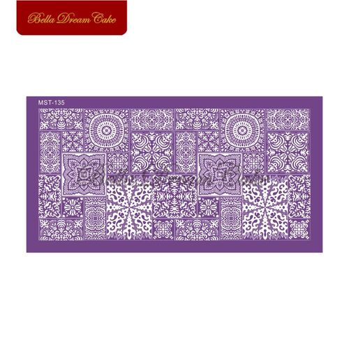 Persian Style Flower Design Mesh Stencils Cake Stencil Fonda