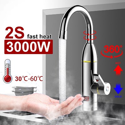 Home 220V 3000W Instant Electric Faucet Tap Hot Water Heater